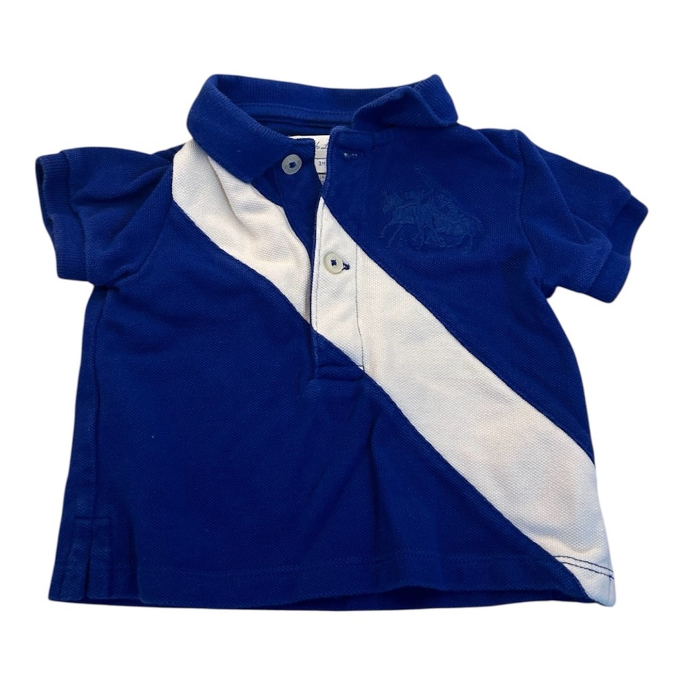 Burberry London Baby Polo Blue with Logo‎ Size 3 Months
